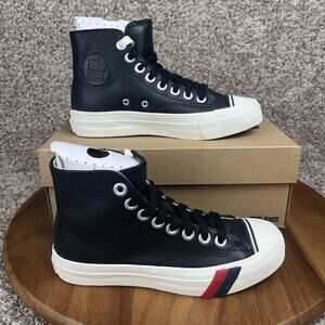 Pro-Keds Royal Hi Leather Lace Up Boy's Size 3 Black Sneaker PH64114 Shoes